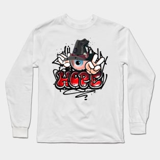 Christian Hope Witch Graffiti street Art Style Long Sleeve T-Shirt